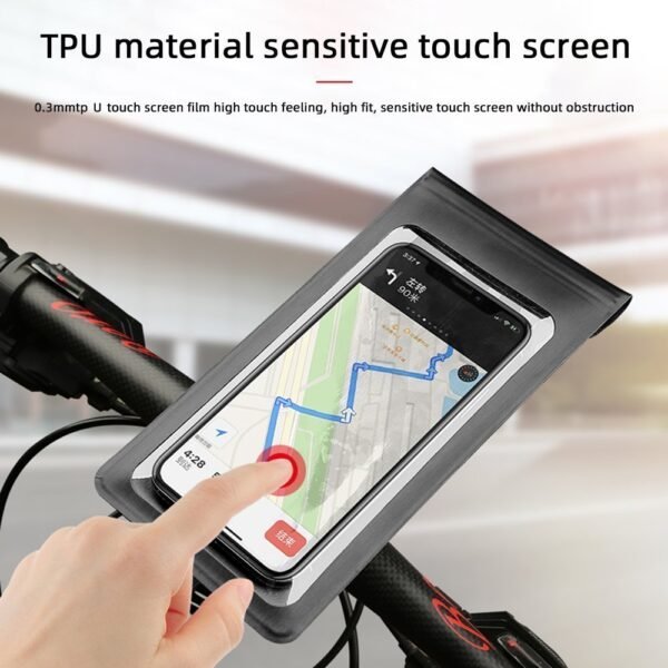 Rainproof Bike Bag Bicycle Front Cell Phone holder - Image 3